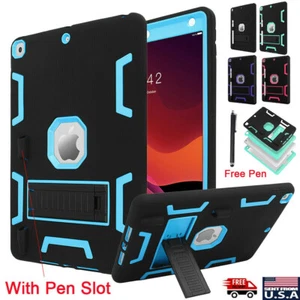 For iPad 9th/8th/7th Generation Case 10.2" Heavy Duty Shockproof Stand Cover - Picture 1 of 34