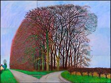 David Hockney "Bigger Trees Nearer Warter, Wall art canvas 30"x20" UK Seller