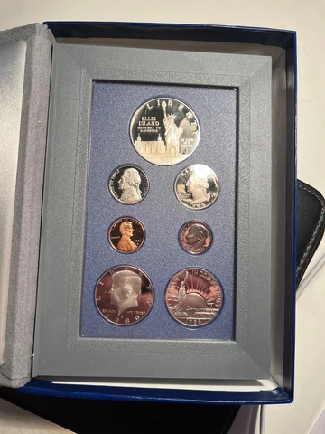 Lot of 4  Prestige Proof Sets with 90% Silver Dollars 6 US Coins original Packs Cover