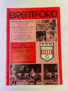 Brentford V 1977/78 Bournemouth 10-09-1977 división 4 - Imagen 1 de 1