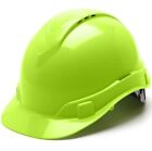 (6 Pack) Ridgeline Vented Hi Vis Work Safety Hard Hat 4 Point Ratchet Suspension