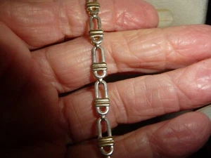 CADENA DE ESLABONES 925 ESTERLINA ITALIA FA8 1/4" W X 6" L ENVOLTURA #26/14A - Imagen 1 de 4