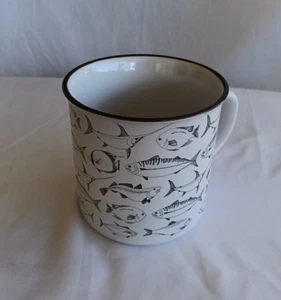 Orly Maison New York Large Coffee Mug Fish Print - Picture 1 of 4