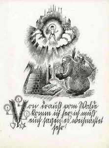 KNECHT RUPRECHT - Karl MICHEL - Berlin - OriginalHolzschnitt 1937 HEYDER - Picture 1 of 1