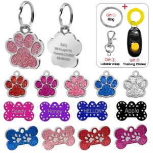 Personalized Name Cat Dog Collar Accessories Anti-lost ID Tag Engraved Nameplate - Foto 1 di 22