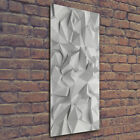 Wand-Bild Kunstdruck aus Hart-Glas Hochformat 50x125 Abstrakte 3D-Figuren
