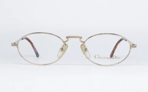 VINTAGE EYEGLASSES CHRISTIAN DIOR 2855 40 GOLD OVAL FRAME BRAID TORTOISE VOGUE - Picture 1 of 6