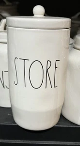 Bidone Rae Dunn "Store" Collezione Artigianale by Magenta Ceramica Off-White con Coperchio - Foto 1 di 1