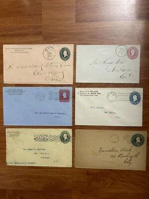 United States Postal Stationery In Lot # 9 - 6 Old Different Postal Envelopes. - Image 1 of 2
