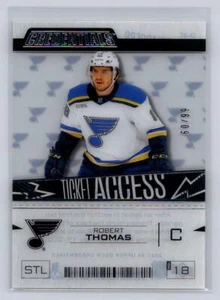 2023-24  Credentials #TA-RT Robert Thomas -Ticket Access Acetate 60/99-Blues - Picture 1 of 2