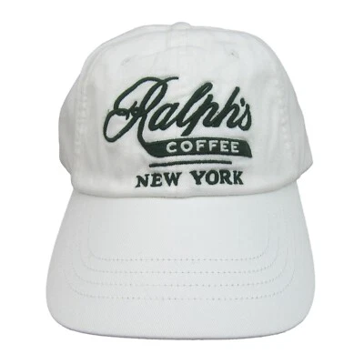 Polo Ralph Lauren Ralph's Coffee New York NYC Baseball Hat Cap White NEW - Image 1 of 4