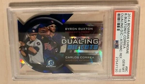 2014 Bowman cromo troquelado atomic ref b. Buxton C. Correa PSA GEM 10 (POP 1) - Imagen 1 de 3