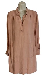 Abito camicia donna Diane Von Furstenberg Tunisia taglia 6 rosa polvere tasca DVF - Foto 1 di 13