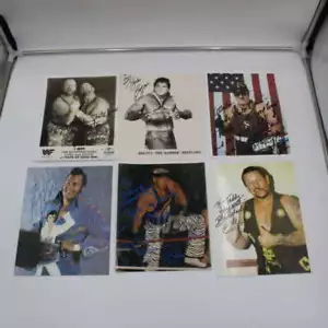 Wrestling Signed 8x10 Photo Lot (6) Shawn Michaels/Sgt Slaughter Auto ZJ16650 - Picture 1 of 7