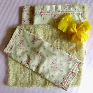 Doll Bed Set,French Antique,50s,Sheets,Pillow Case,Cotton,Coverlet,custom made - Picture 1 of 10