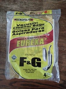EUREKA F & G Vacuum Bags DISPOSABLE Pack of 4 Microfilter Sanitized New in bag - Foto 1 di 3