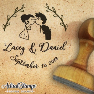Rubber Stamp Customize, WEDDING STAMP, Custom Stamp, Stamp Boyfriends, Wedding - Picture 1 of 10