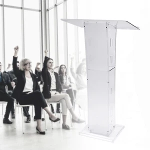 Acrylic pulpit lectern Podium Church Conference Work Table Clear Stand Pulpits - Picture 1 of 11