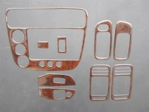 Honda Civic 2001-2004 cupé 2 puertas Regal Burlwood 9 piezas cubierta superpuesta de embellecedor de tablero - Imagen 1 de 11