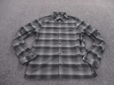 Lululemon 衬衫成人 M 灰色格子法兰绒商务休闲户外活动男式 — 第 1/4 张图片