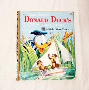 Donald Duck's Toy Sailboat Walt Disney Little Golden Book Chips Ahoy Bedford - Picture 1 of 8