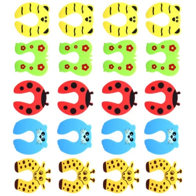 20Pcs Fingerklemmschutz Cartoon-Tier-Türkarte Türclip Kleinkind - Bild 1 von 4