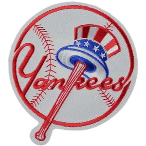 New York Yankees Patch Jersey Rond Haut Chapeau Logo Jersey Manches MLB Emblème - Picture 1 of 2