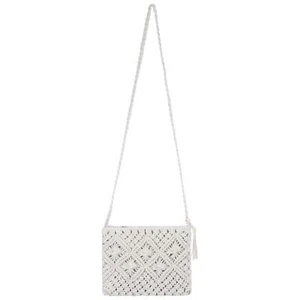 Bohemian Tassel Crossbody Handbag Woven Bag Straw Beach Bag Crochet Purses UK - Picture 1 of 16