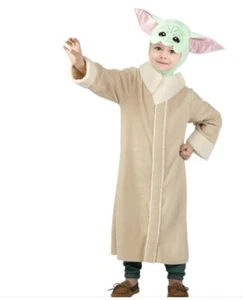 Star Wars Mandalorian Grogu - Baby Yoda Halloween Costume Robe Headpiece 2-3T - Picture 1 of 2