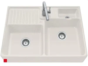Villeroy & Boch Spülstein Doppelbecken Crema Keramik Modul Aufsatzbecken Spüle  - Bild 1 von 9