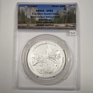 2010-P 5 oz Silver ATB America Beautiful Grand Canyon - ANACS SP 69 - F7669 - Picture 1 of 4
