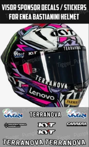 Visor Decals Stickers for Enea Bastianini Helmet - Picture 1 of 1