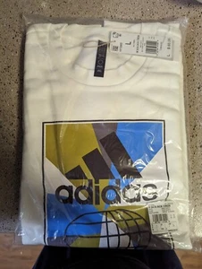 Adidas Crewneck Sweatshirt White Mens Large - Picture 1 of 3