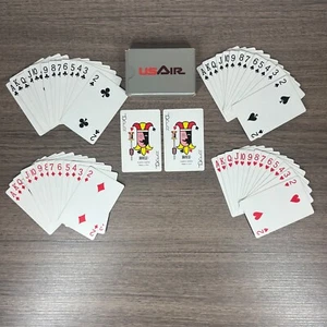 Vintage US Air Playing Cards Deck Advertising Set Beautiful Hoyle Jokers & Ace - Picture 1 of 9