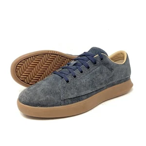Under Armour Mens Suede Casual Oxford Lace up Shoes Sneakers Blue Sz 9 M - Picture 1 of 10