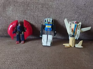 VINTAGE BANDAI GOBOTS MR-13 HANS-CUFF/MG-60 Klaws/Bulleyes TRANSFORMING FIGURES - Picture 1 of 9