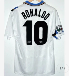 Maglia INTER 97 98 CALCIO CAMISETA UMBRO PIRELLI SOCCER AWAY JERSEY - Picture 1 of 7