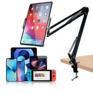 Long Arm Tablet Stand Phone Holder Lazy Bed Desk Mount For iPad iPhone Samsung✅ - Picture 1 of 12