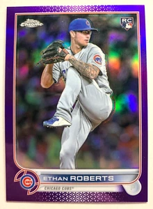 ETHAN ROBERTS PURPLE REFRACTOR ROOKIE • 2022 Topps Chrome #USC31 • CUBS SP RC!!! - Picture 1 of 7