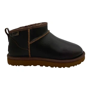 UGG CLASSIC ULTRA MINI LEATHER IRONWOOD SHEEPSKIN WOMEN'S SIZE US 10 / MENS US 8 - Picture 1 of 6