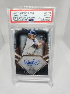 2023 Diamond Icons ICHIRO Icons of the Diamond Auto /25 Mariners PSA Low POP AU - Image 1 of 3
