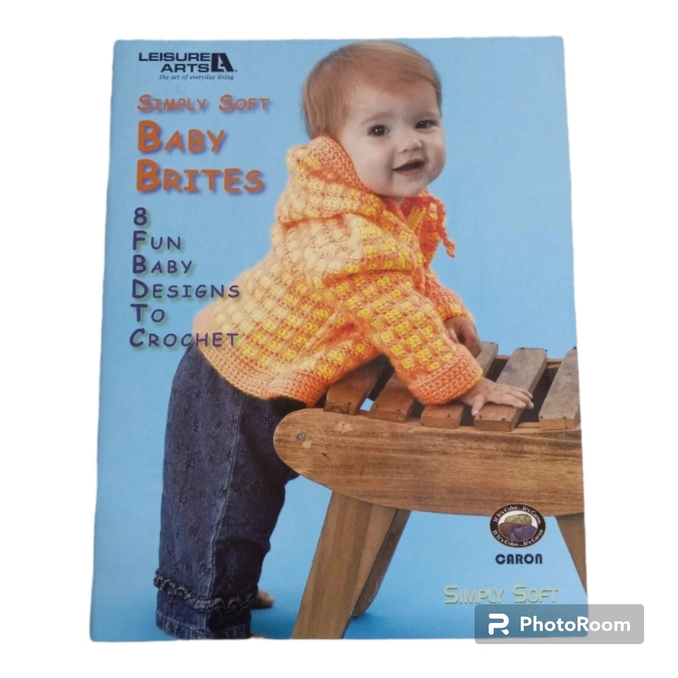Leisure Arts Simply Soft Baby Brites  Sweater Crochet #4100 Hobbies Crafts  - Image 1 of 4