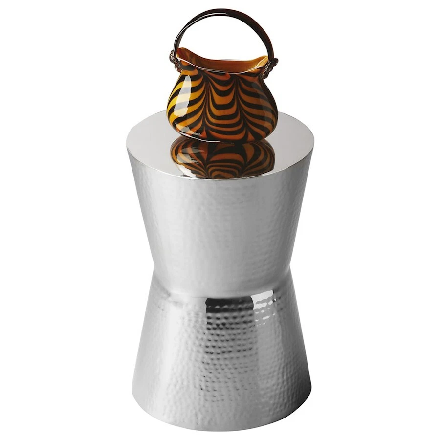 Butler Dimple Silver Metal Accent Table, Modern Expressions - 2879260 - Image 1 of 1