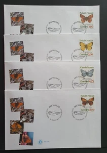 1997 GREENLAND GRONLAND SET BUTTERFLIES FDC - Picture 1 of 1