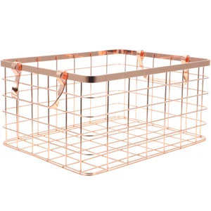 Wrought Iron Storage Basket Wire Organizer Baskets with Handle Baby - Picture 1 of 12