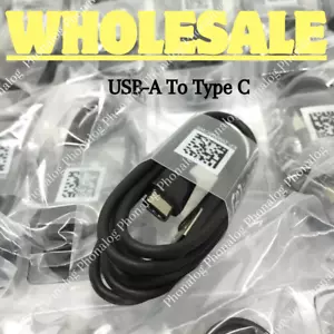 Wholesale Type C to USB-A Fast Charger Cable Charging Cord For Samsung Android - Picture 1 of 11
