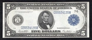FR. 871b 1914 $5 FRN FEDERAL RESERVE NOTE CHICAGO, IL GEM UNCIRCULATED - Picture 1 of 2