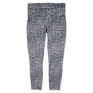 Spanx Jean-ish Ankle Leggings Womens Large Denim Taupe Snakeskin Print 20018R - Picture 1 of 11