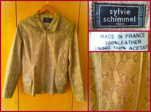 ♥ LUXUS Damen Designer Echtleder Jacke Gr.M Reptil-Optik ♥ SYLVIE SCHIMMEL PARIS - Bild 1 von 6