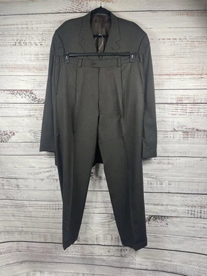 Traje Versace Clásico V2 Para Hombre 46R Gris Lana 2 Piezas 3 Botones 41x33 Pantalones Foto 1 de 4